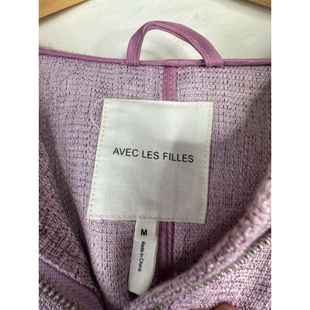 Avec Les Filles Cropped Jacket‎ size Medium Purple